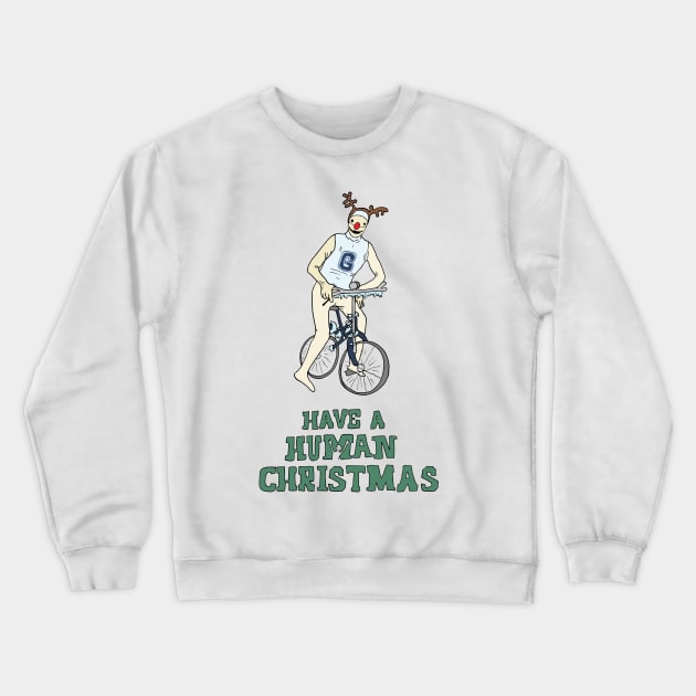 Greendale Human Being - Christmas Crewneck Sweatshirt by JennyGreneIllustration